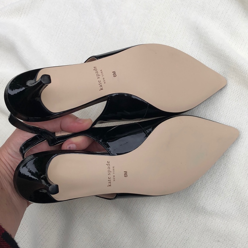 NWOB Kate Spade ♠️ Shiloh Black Sling Back Heels - Picture 4 of 8